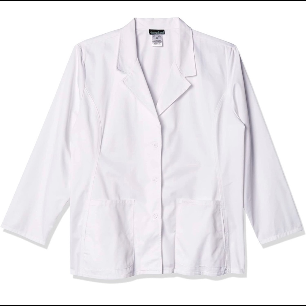 NWOT Cherokee White Coat Women’s Fit
